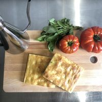 Nos focaccia sont faites en cuisine tous les jours avec des produits de qualités, c’est notre spécialité ! at Le Palace in Sartene