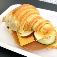 Ham and cheese croissant  at Miga Vegana in Mexico City