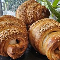 Croissants de higo  at Miga Vegana in Mexico City