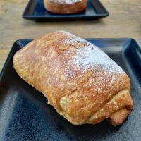 Chocolate croissant at Miga Vegana in Mexico City