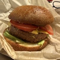 Creta Burger  at Miga Vegana in Mexico City