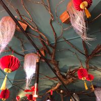 decorations on the ceiling  at Homy Fusion in Plzen