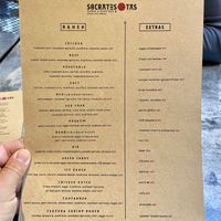 Menu at TAS Ramen & Sushi Bar in Istanbul