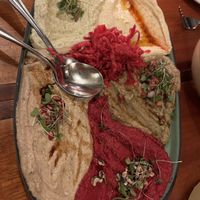 Feast of dips   at Nuba - Gastown in Vancouver