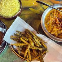 Colombo Kari and Okra Fries at Babul's in Barnard Castle