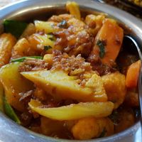 Vegetable dopiaza curry at Babul's in Barnard Castle