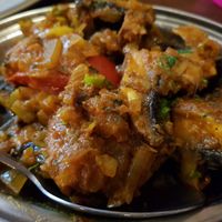 Mushroom bhaji at Babul's in Barnard Castle