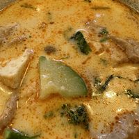 They kindly accepted an extra wish and put soya in the delicious coconut soup!   at Lam Vegan in Hamburg