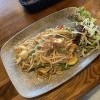 Udon noodles with veggies and tofu   at Lam Vegan in Hamburg