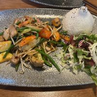 Grilled jackfruit with sesame sauce  at Lam Vegan in Hamburg