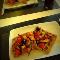 Waffles at Dolce Vegan in Florence