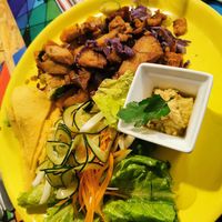 Protein combo dish at Dolce Vegan in Florence