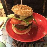Double burger  at Dolce Vegan in Florence