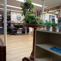Interior seating area at Grounds in New London