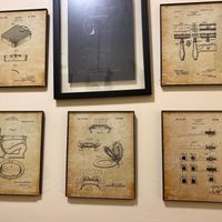 Bathroom decor at Grounds in New London