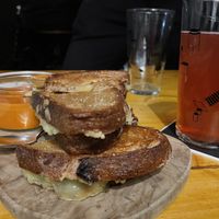 Vegan grilled cheese and soup  at Coaster Tokyo in Tokyo