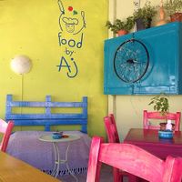 The comfy corner at Food by AJ - Lettuce Cafe  in Lesvos