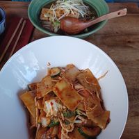 Handmade chili noodles with veggies at Rote Laterne in Dusseldorf