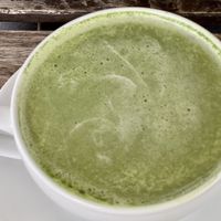 Matcha 🍵 latte with oat milk  at Moko in Warsaw