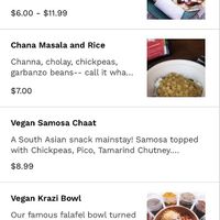 Just added- vegan menu section! at Krazi Kebob in College Park