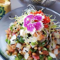 Amanida de llenties i pico de gallo at De Bat a Bat in Torredembarra