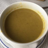 Vegetable soup at Amilcar in San Jorge