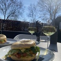 Veganer Burger (eigtl. Bagel)  at Moccamoor in Walsrode