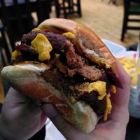 Double bacon cheeseburger at Hank's  Dirty Colchester in Colchester