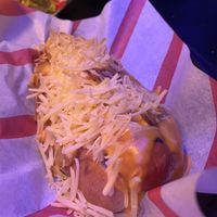 Bacon and cheese hot dog at Hank's  Dirty Colchester in Colchester