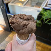 Chocolate ice cream  at Hank's  Dirty Colchester in Colchester