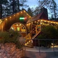 Nestled in the pines  at Cafe Aroma in Idyllwild