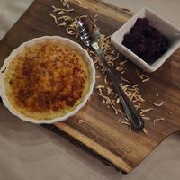 Creme brulee at Cafe Aroma in Idyllwild