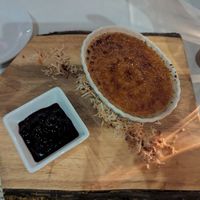 Vegan creme brulee at Cafe Aroma in Idyllwild