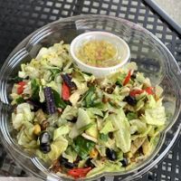 Santa Fe Chop salad with vegan chorizo   at Chop Stop in Temecula