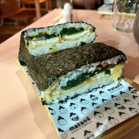 Tofu onigirazu  at Matané in Milan