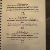 Menu (vegan main dishes).  at Madami in Berlin