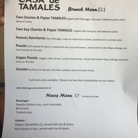 Brunch menu, only on the weekends  at Casa de Tamales in Fresno