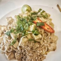 Tofu Pad Thai (with extra chili and cilantro) at Noodle Bar 9 in Oulu
