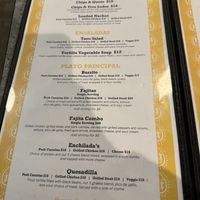 Menu with labels  at Sunset Cantina in Snowshoe