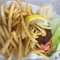 Vegan crab cake sandwich   at Mug & Mallet in Ocean City