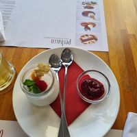 Panna cotta vegana at Perbacco in Locarno