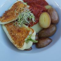 Vegan stuffed paprika at Zsóka Fogadója in Szentantalfa