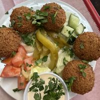 Regular falafel- vegan and gluten free!  at Master Falafel in Rochester