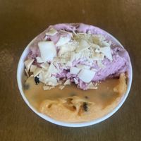 Closeup of my vegan combo  at Gelateria Etta in Seoul