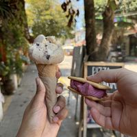 Cone and sandwich options  at Chichili in San Francisco