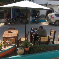 the comfy outdoor seating at Chido Greens in San Francisco