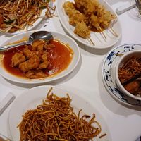 Plain & vegetable noodles, satay 'chickn' & beancurd in spare rib sauce at Peking Palace in Sawbridgeworth
