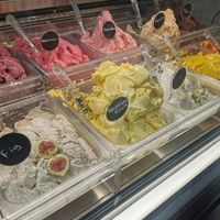 Sorbets are kept separate from dairy ice cream and all are vegan. at Let's Spoon in Crete