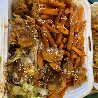 Peri “chicken” and sweet potato fries   at Pureato in Stourbridge
