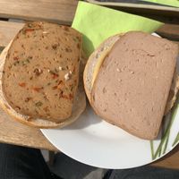 Veganer Leberkäse  at Die Erbsenzählerei in Vienna
